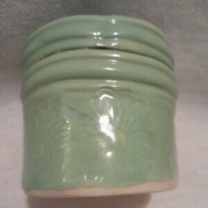 Celadon Glaze Art Pottery Crock
